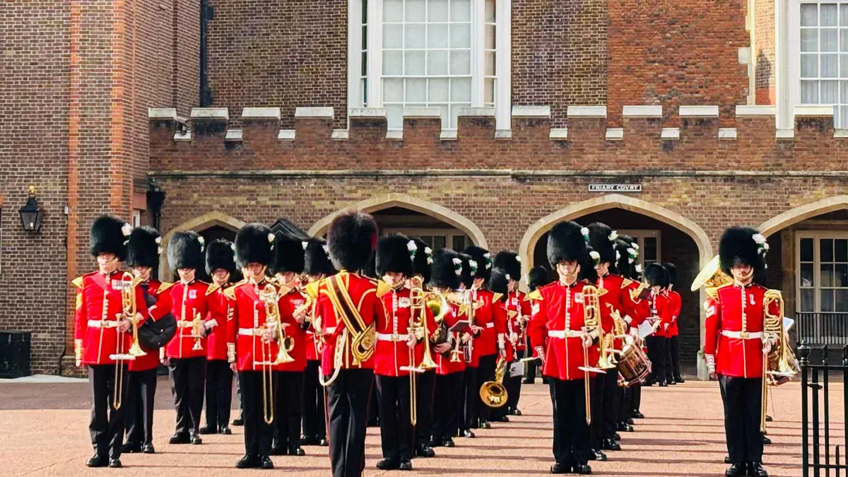 Changing of the Guard ceremony at Buckingham Palace during 2 days in London